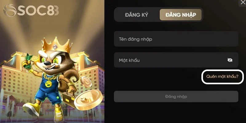 Hướng dẫn lấy lại mật khẩu tài khoản SOC88 Hướng dẫn lấy lại mật khẩu tài khoản SOC88