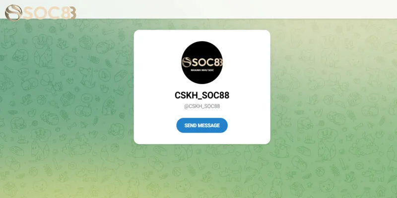 Liên hệ SOC88 qua kênh hỗ trợ Telegram bảo mật cao Liên hệ SOC88 qua kênh hỗ trợ Telegram bảo mật cao