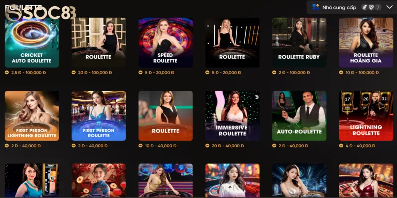 Nhiều phiên bản Roulette để người chơi lựa chọn Nhiều phiên bản Roulette để người chơi lựa chọn