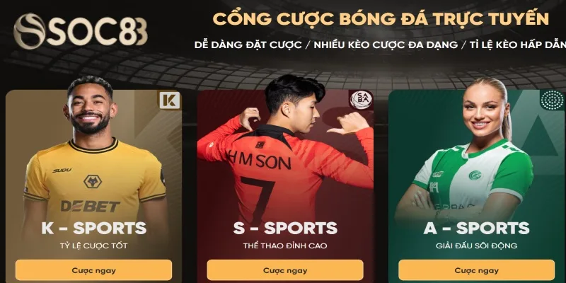 Sảnh thể theo SOC88 - sản phẩm cá cược chủ lực của nhà cái