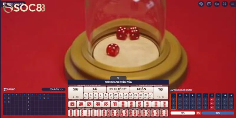 Sicbo game Tài Xỉu phổ biến trong Casino SOC88 Sicbo game Tài Xỉu phổ biến trong Casino SOC88