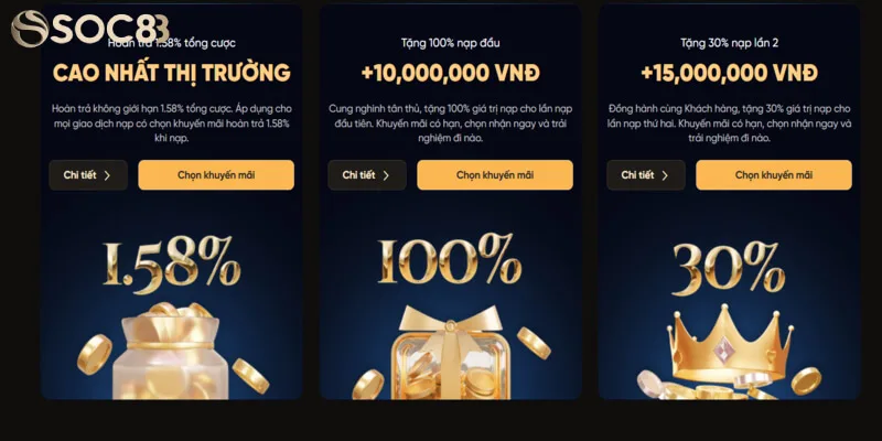 Tận dụng các chương trình khuyến mãi khi chơi Casino SOC88 Tận dụng các chương trình khuyến mãi khi chơi Casino SOC88