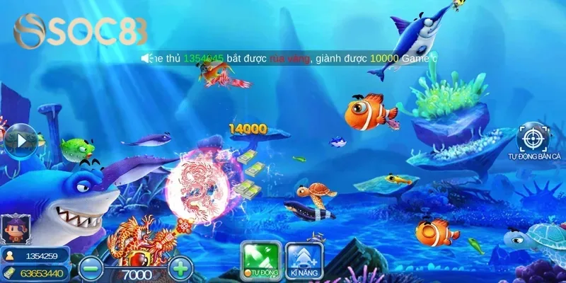 Trò chơi săn cá đại dương có đồ họa 3D sống động, bắt mắt Trò chơi săn cá đại dương có đồ họa 3D sống động, bắt mắt